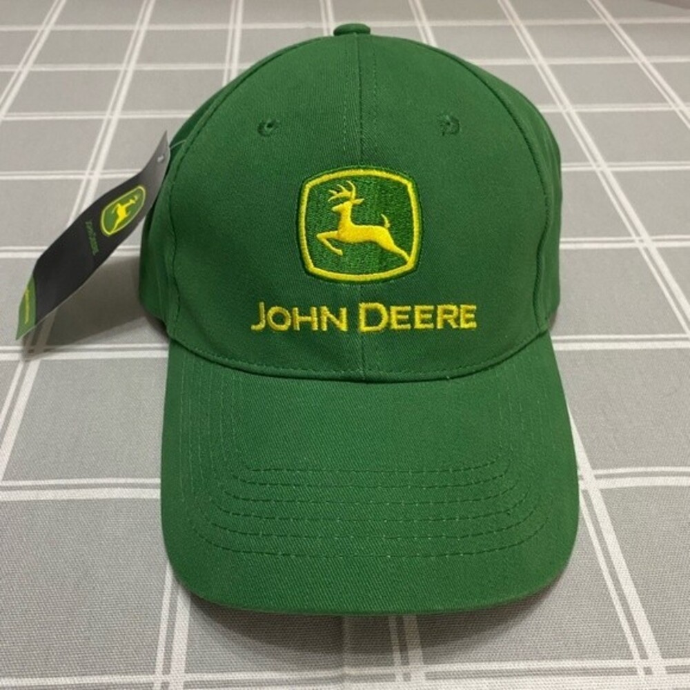 NWT John Deere Green Baseball Cap Nothing Runs Like A Deere Embroidered Hat